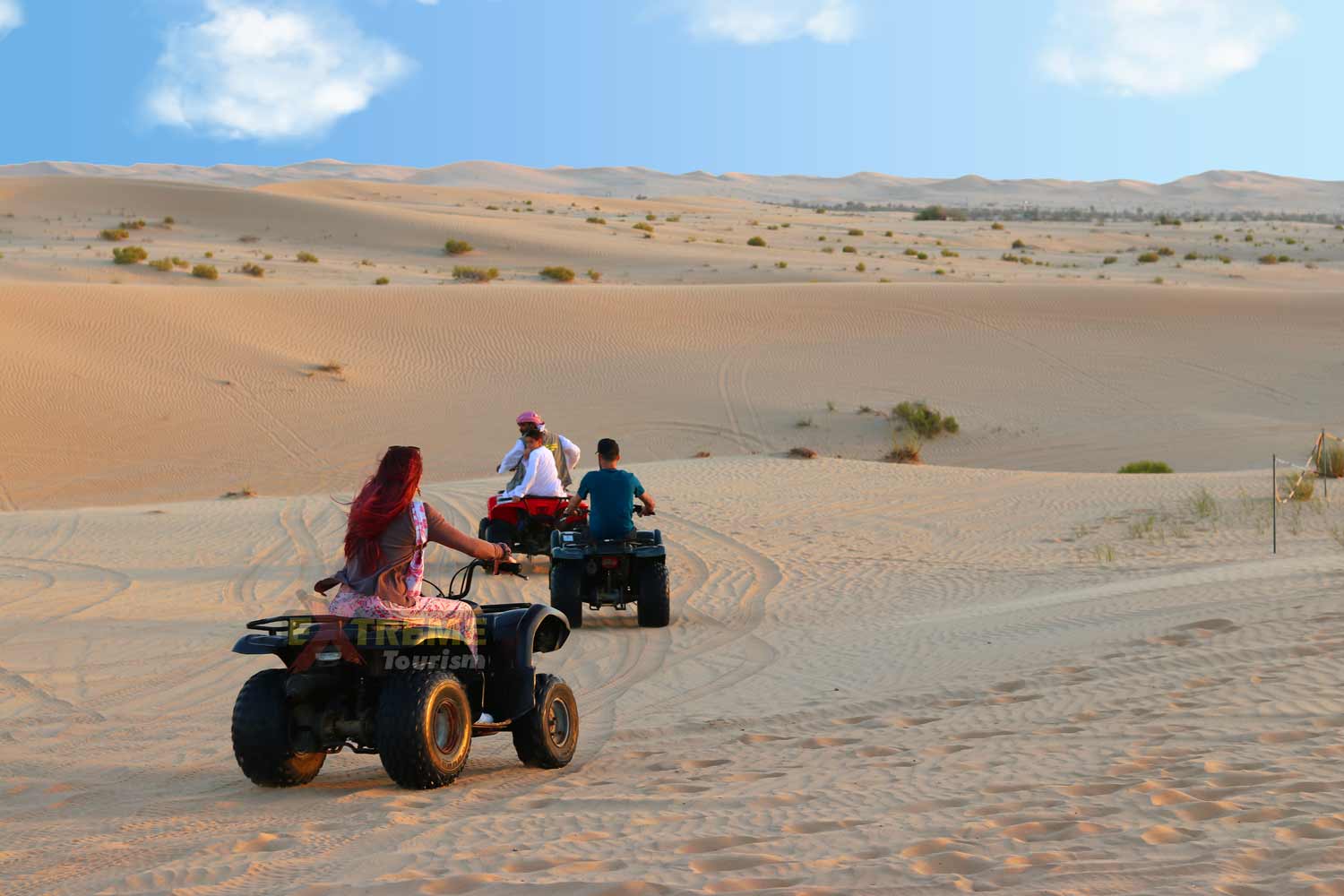 Wants to explore the Amazing dunes of Abu Dhabi Desert and enjoy the Abu Dhabi desert safari with quad bike?