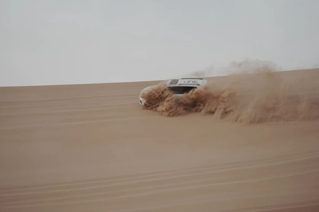 sand boarding in desert