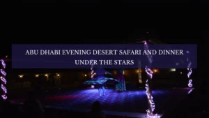 Abu Dhabi Evening Desert Safari And Dinner Under The Stars